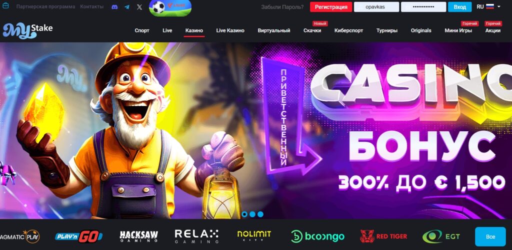Stake.com casino interface preview
